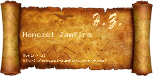 Henczel Zamfira névjegykártya